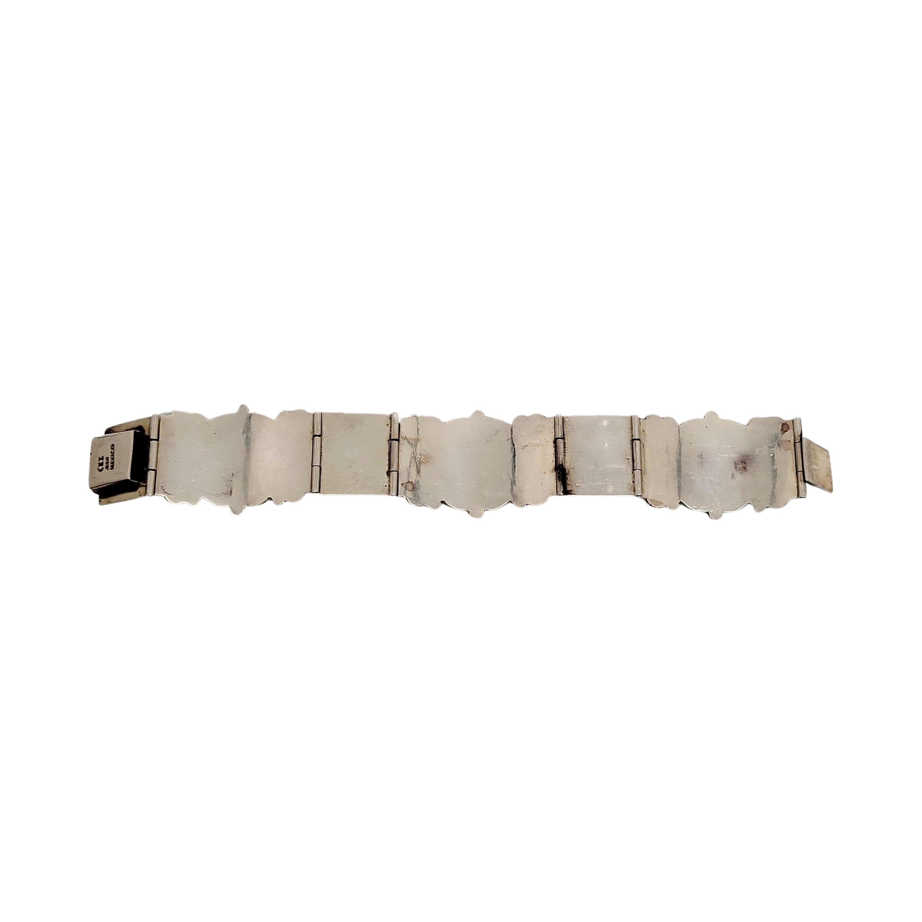 Women's CII Mexico Sterling Silver Panel Link Bracelet For Sale