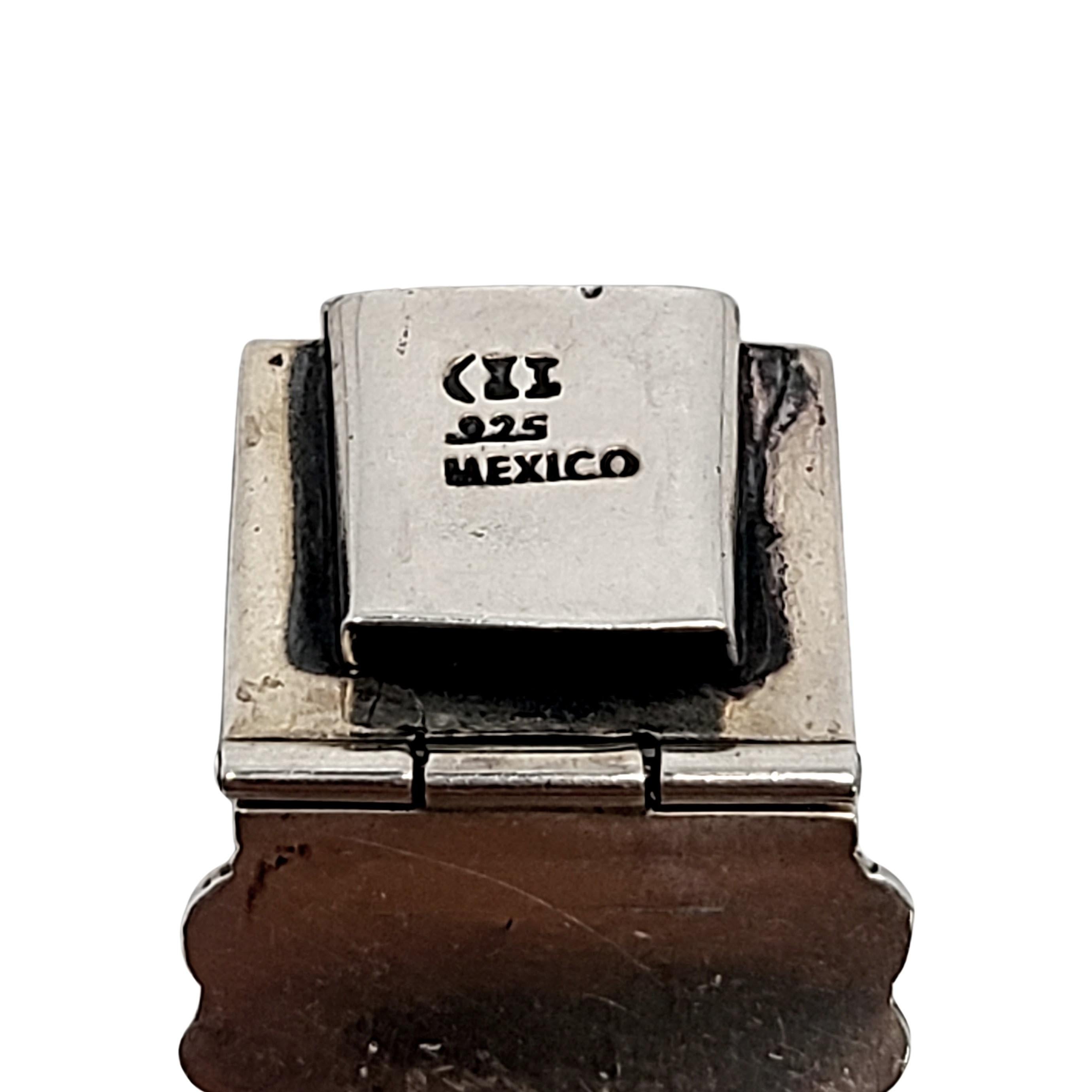 CII Mexico Sterling Silver Panel Link Bracelet For Sale 1