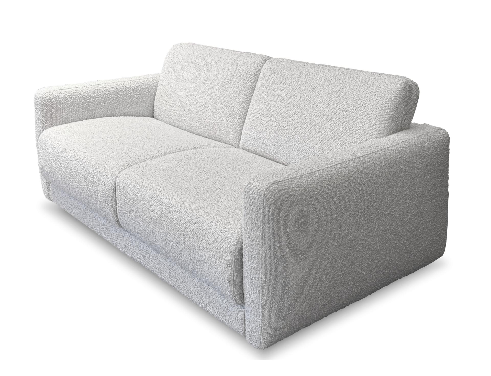 Schlafsofa Cilantro in Boucle-Optik, italienischer Mechanismus, Matratze 15 cm (Polnisch) im Angebot