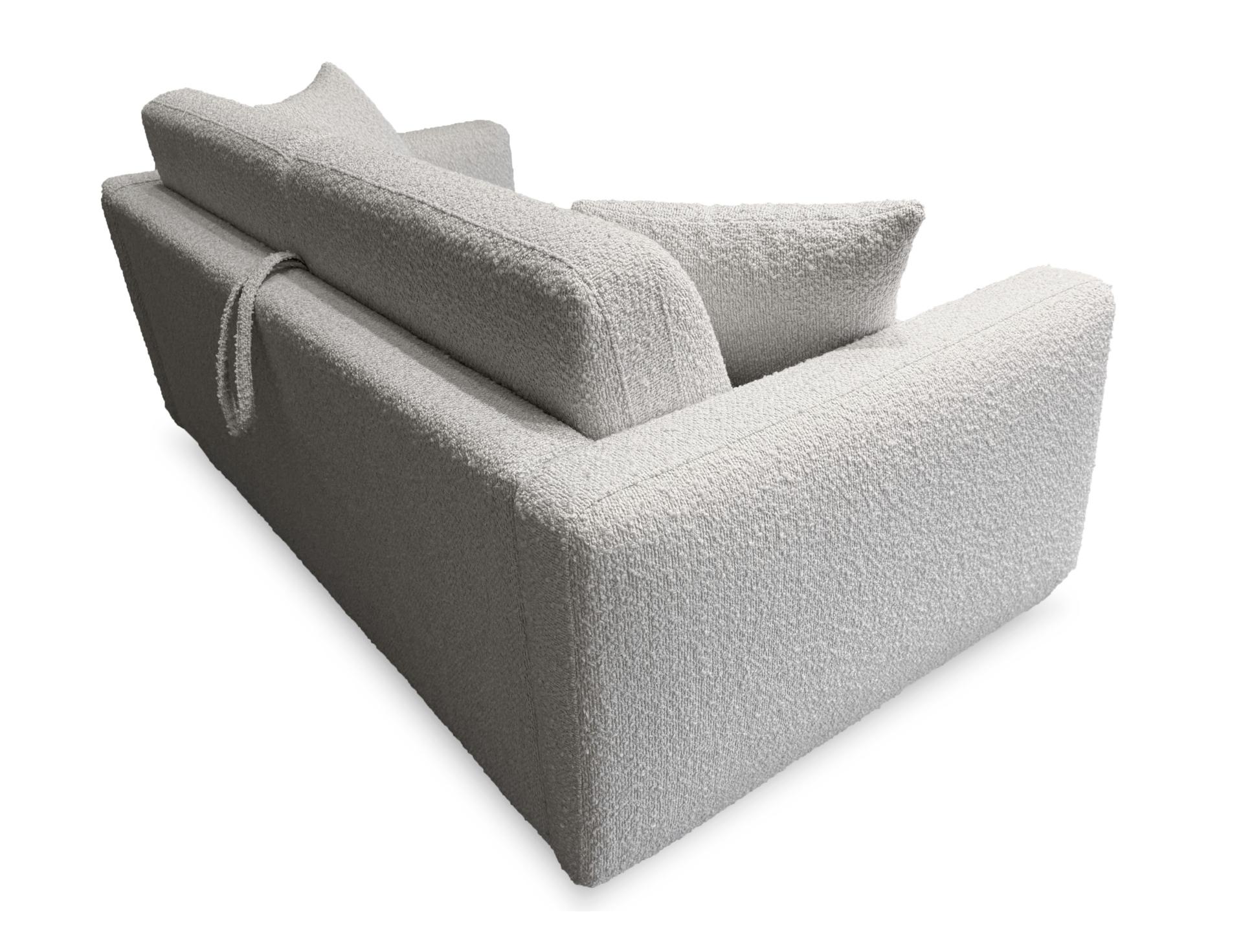 Schlafsofa Cilantro in Boucle-Optik, italienischer Mechanismus, Matratze 15 cm (Metall) im Angebot