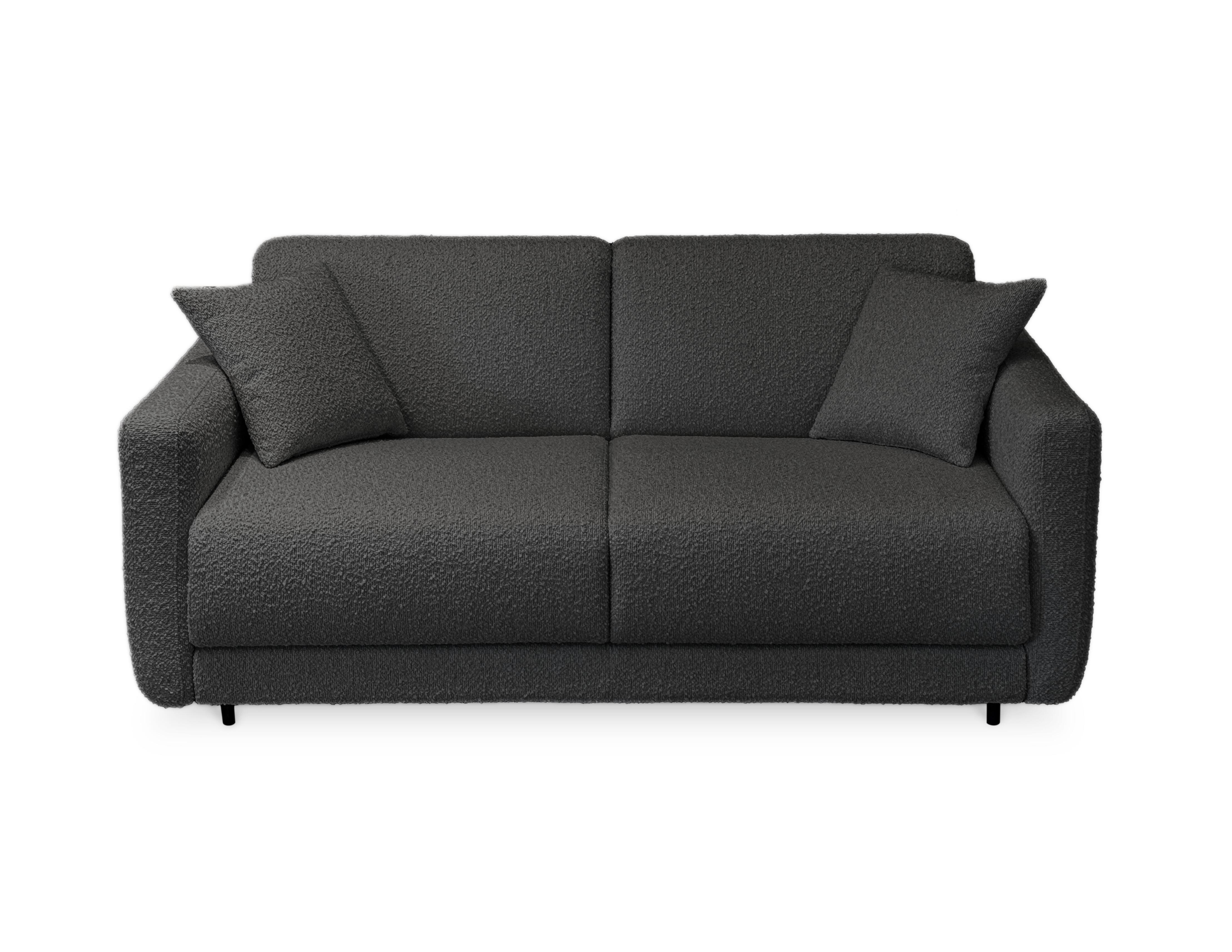 Cilantro sofa bed in graphite boucle finish, Italian mechanism, 15cm mattress im Zustand „Neu“ im Angebot in SWARZĘDZ, PL
