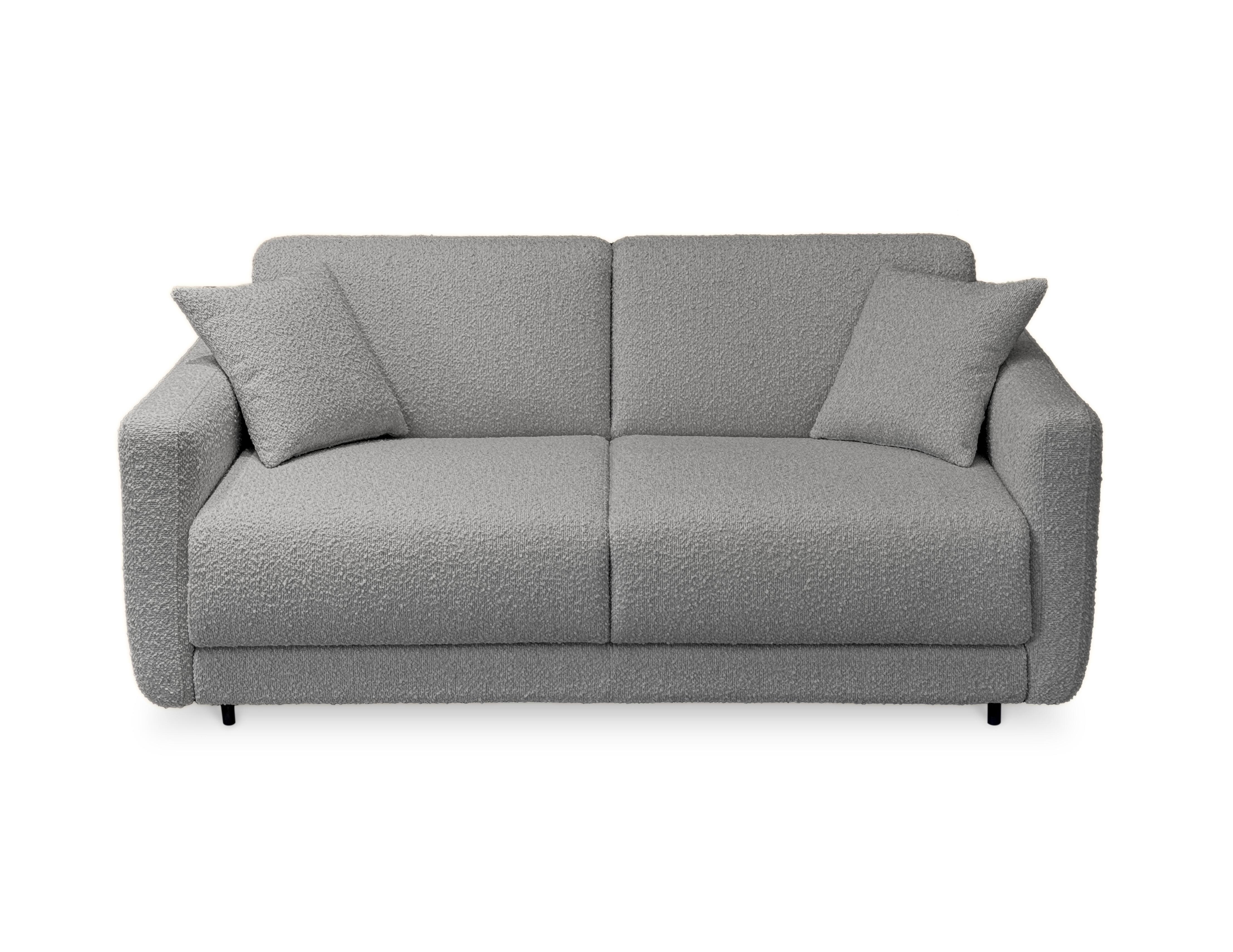 Cilantro sofa bed in grey boucle finish, Italian mechanism, 15cm mattress Neuf - En vente à SWARZĘDZ, PL