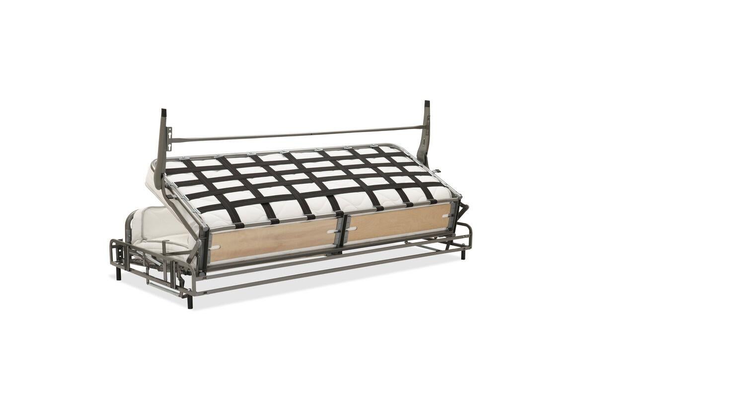 Cilantro sofa bed in grey boucle finish, Italian mechanism, 15cm mattress en vente 4