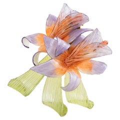 Cilea Paris Art Nouveau Inspired Resin Floral Brooch
