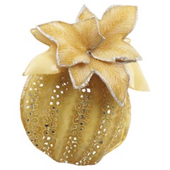 Cilea Paris Gelbe und glitzernde Pumpkin-Harzbrosche