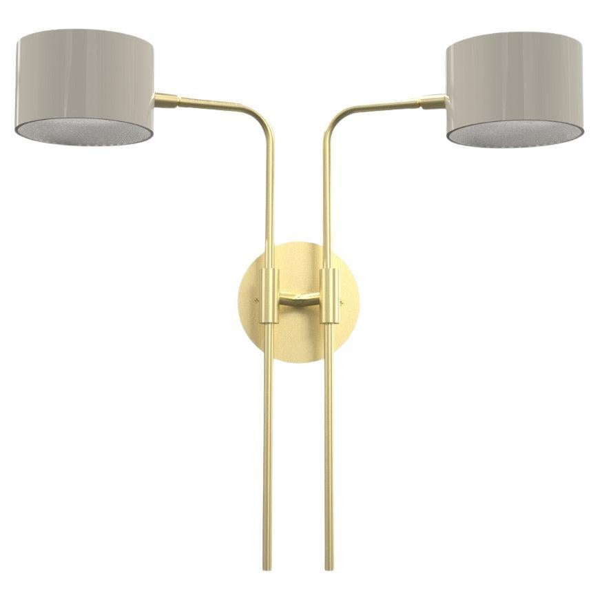 Cilindro 2 Wall Light in Enamel & Brass by Blueprint Lighting For Sale