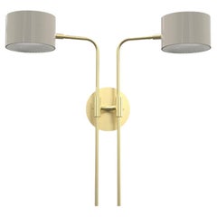 Cilindro 2 Wall Light in Enamel & Brass by Blueprint Lighting