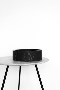 Black marble large Cylinder