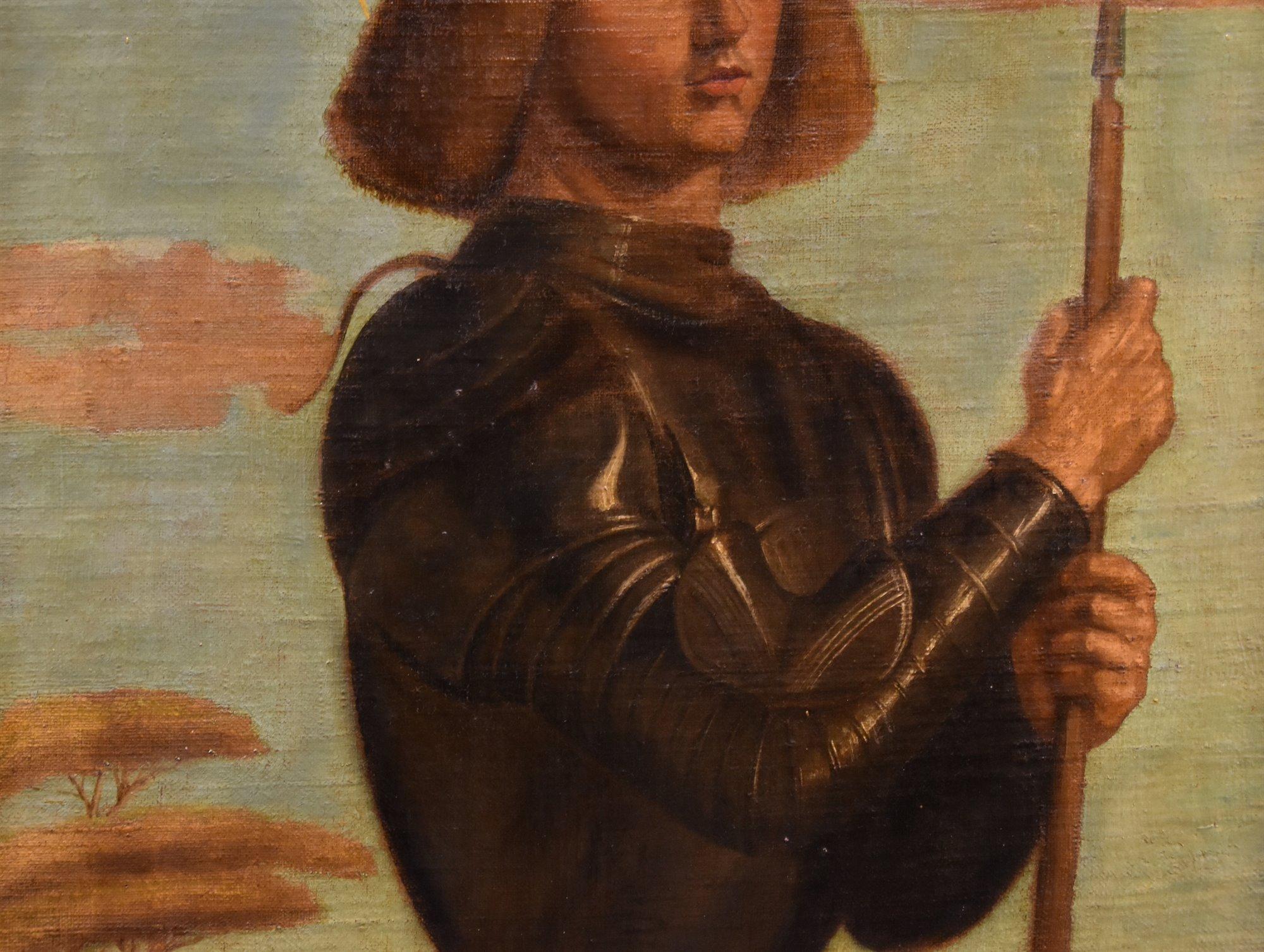 Saint George 17/18. Jahrhundert Gemälde Cima Da Conegliano Oli auf Leinwand Alter Meister im Angebot 8