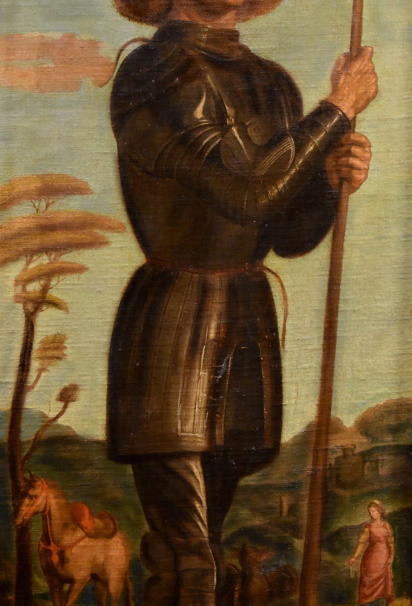 Saint George 17/18. Jahrhundert Gemälde Cima Da Conegliano Oli auf Leinwand Alter Meister im Angebot 4
