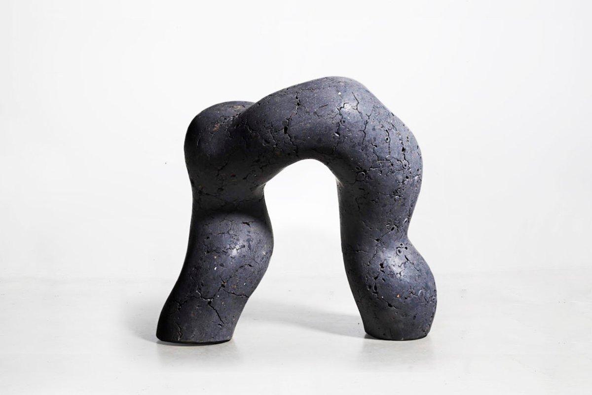 Spanish Contemporary Grey Black Volacnic Stoneware Ceramic 