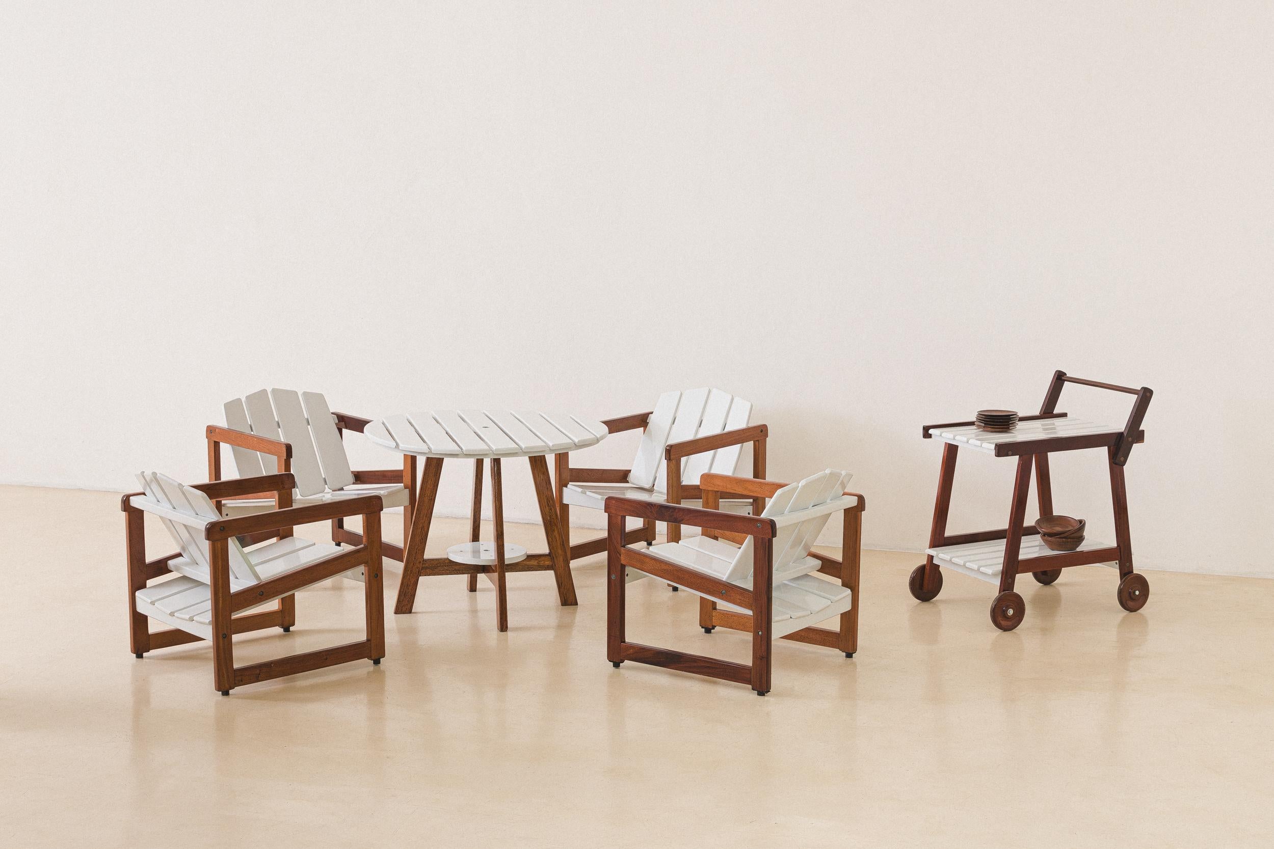 Cimba-Tisch von Sergio Rodrigues, brasilianisches Midcentury-Design, 1970er Jahre (Holz) im Angebot