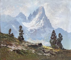 "Cimon della Pala" - Alpine Landscape Painting of the Dolomites