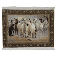 Cinar Signed Pictorial Silk Rug - 20th Century Cinar Rug