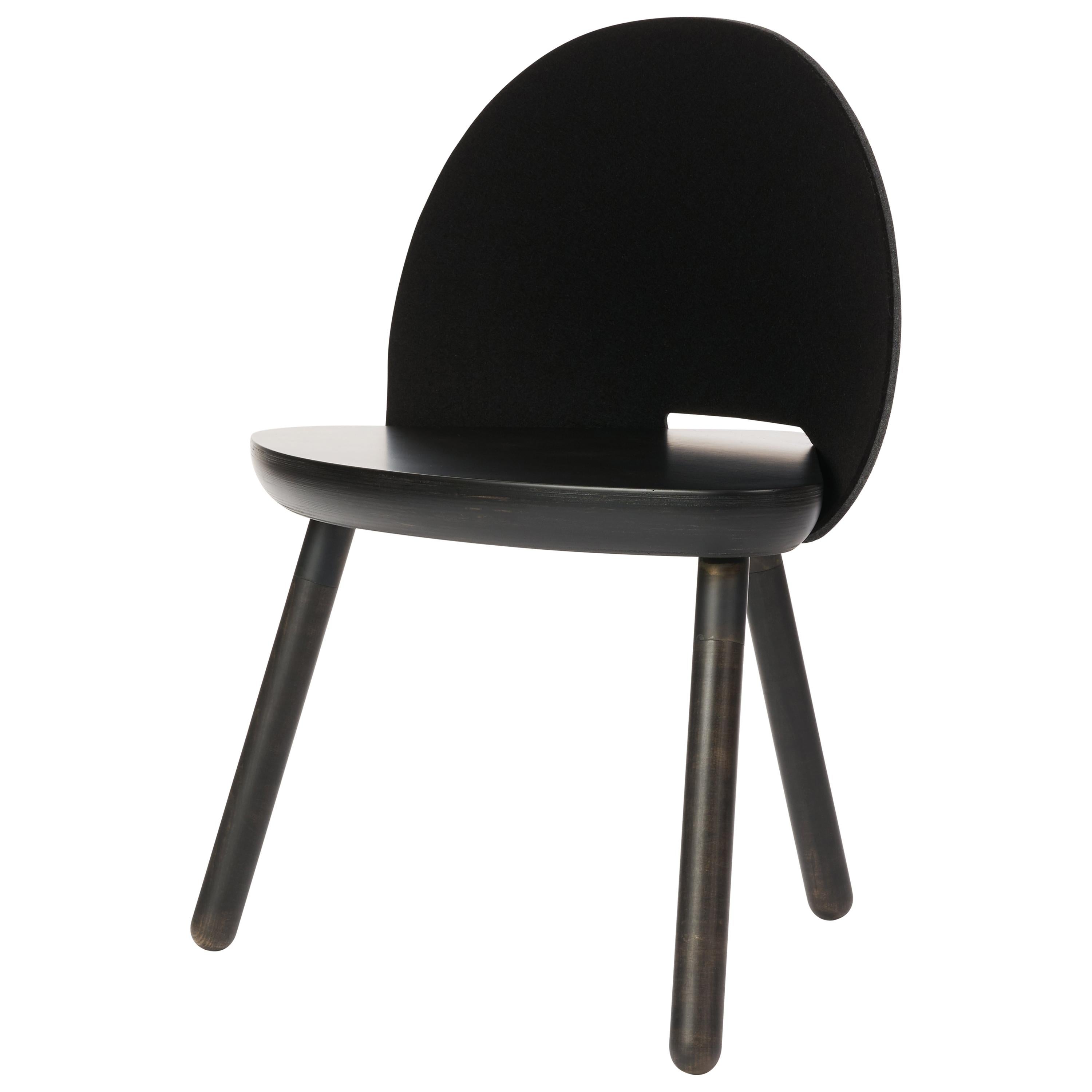 Cinch Chair, Melton Wool, Wood Seat and Eco-Friendly Powder Coated Steel Support For Sale