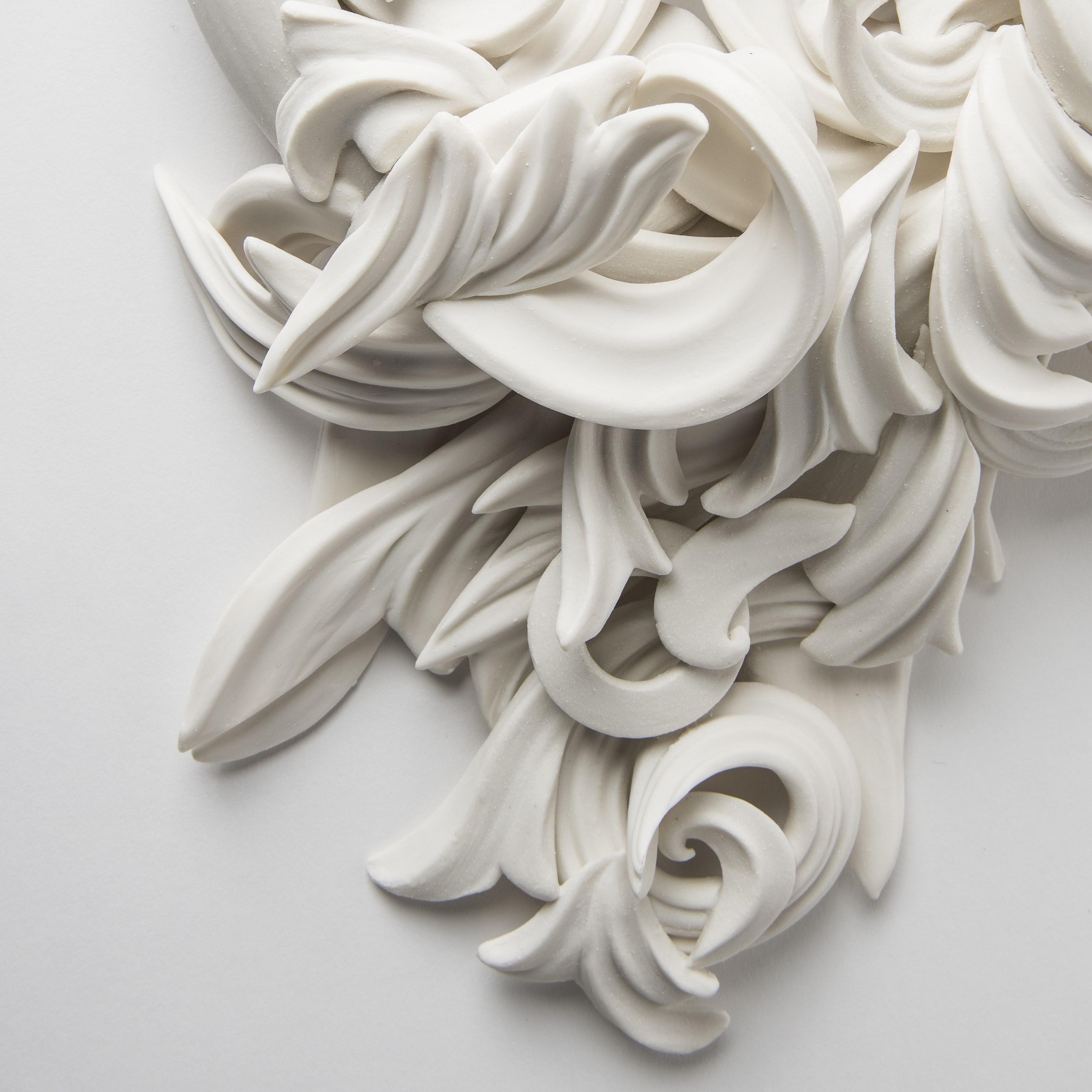 Hand-Crafted Cincture, a Unique Porcelain Architectural Wall Installation by Jo Taylor For Sale