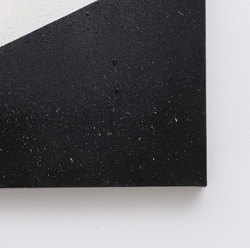 Eclipse (Zeitgenössisches abstraktes Gemälde auf Leinwand in Schwarz und Weiß) im Angebot 1