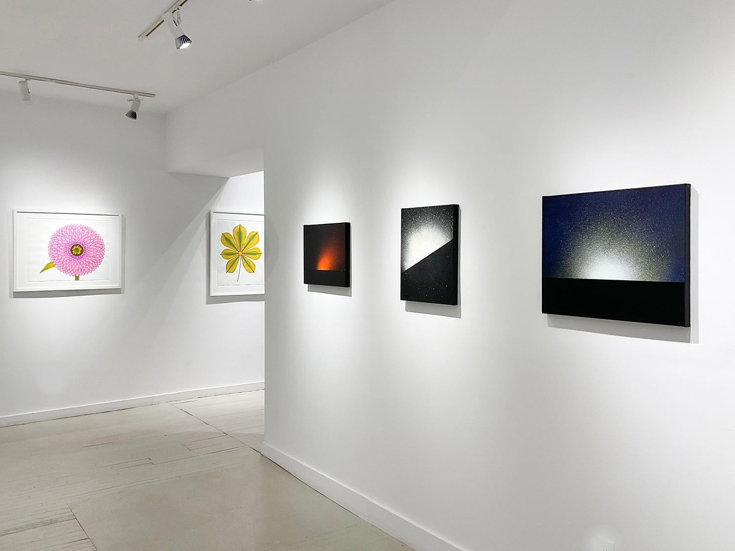 Eclipse (Zeitgenössisches abstraktes Gemälde auf Leinwand in Schwarz und Weiß) im Angebot 2