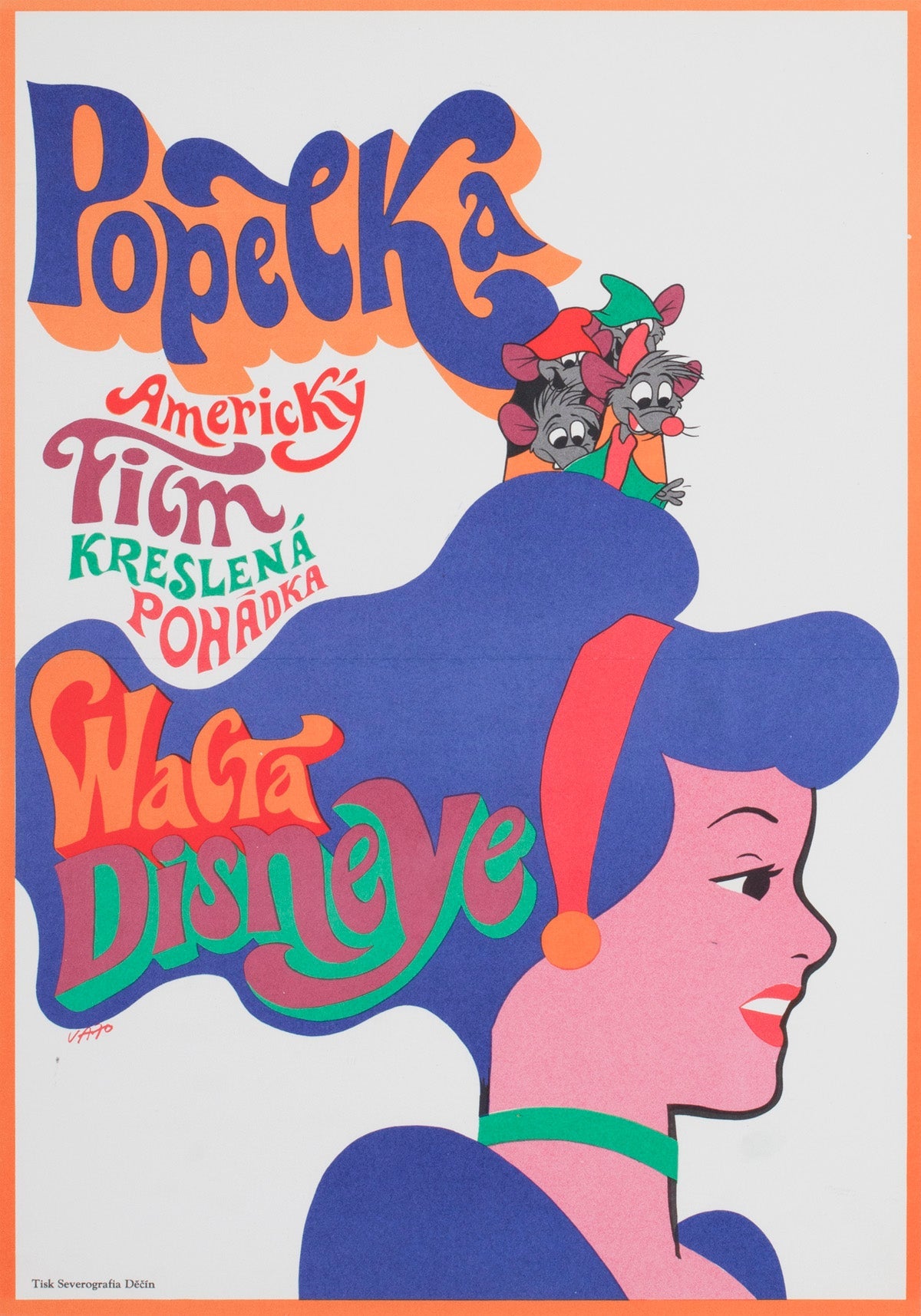 Cinderella 1970 Czech A3 Film Poster, Karel Vaca