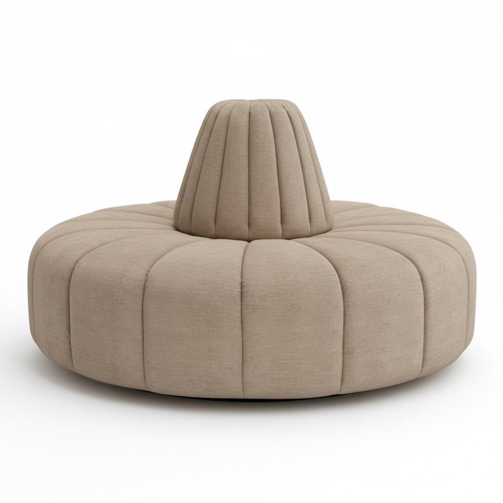 Art Deco Cinderella Bourne Round Settee by Björk Studio - Custom Made to Order For Sale