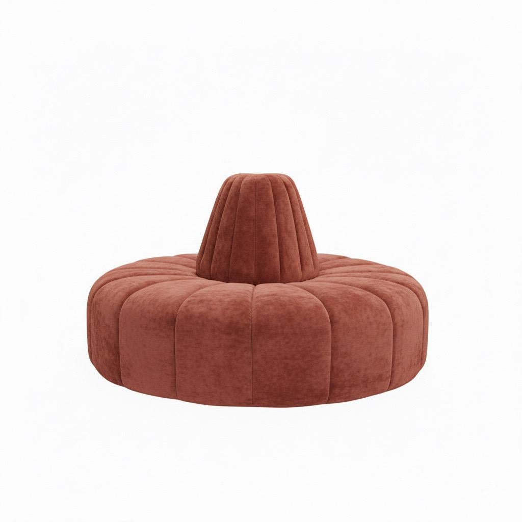 American Cinderella Bourne Round Settee by Björk Studio - Custom Made to Order For Sale