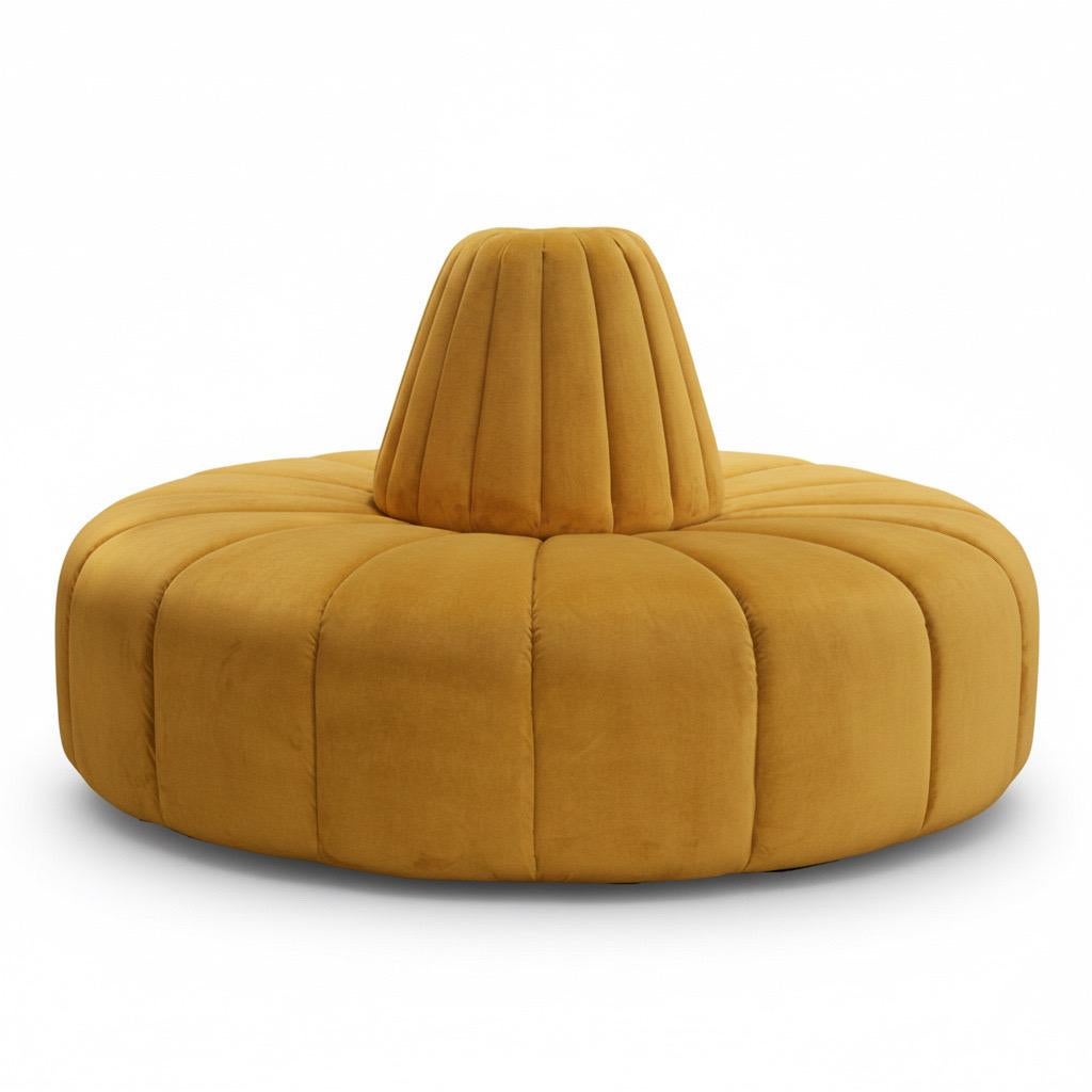 Hand-Crafted Cinderella Bourne Round Settee by Björk Studio - Custom Made to Order For Sale