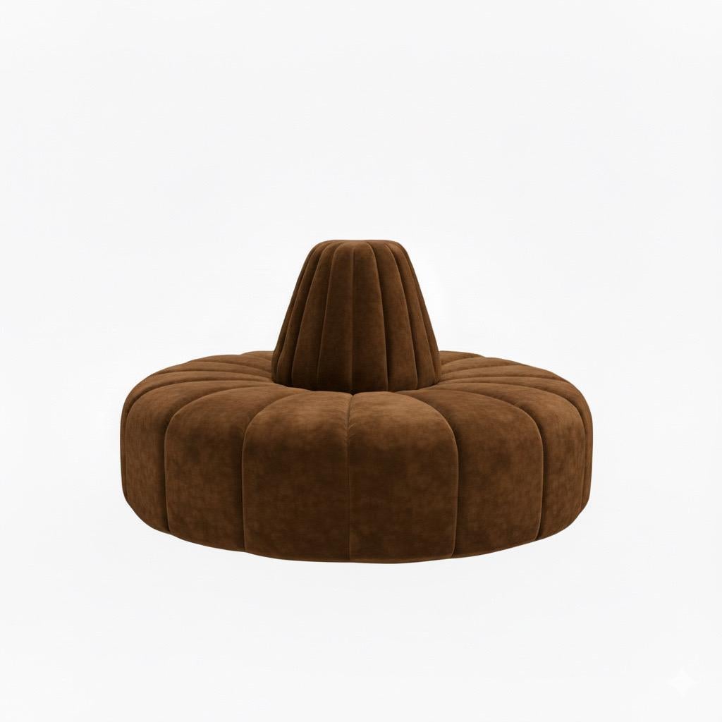 Contemporary Cinderella Bourne Round Settee by Björk Studio - Custom Made to Order For Sale