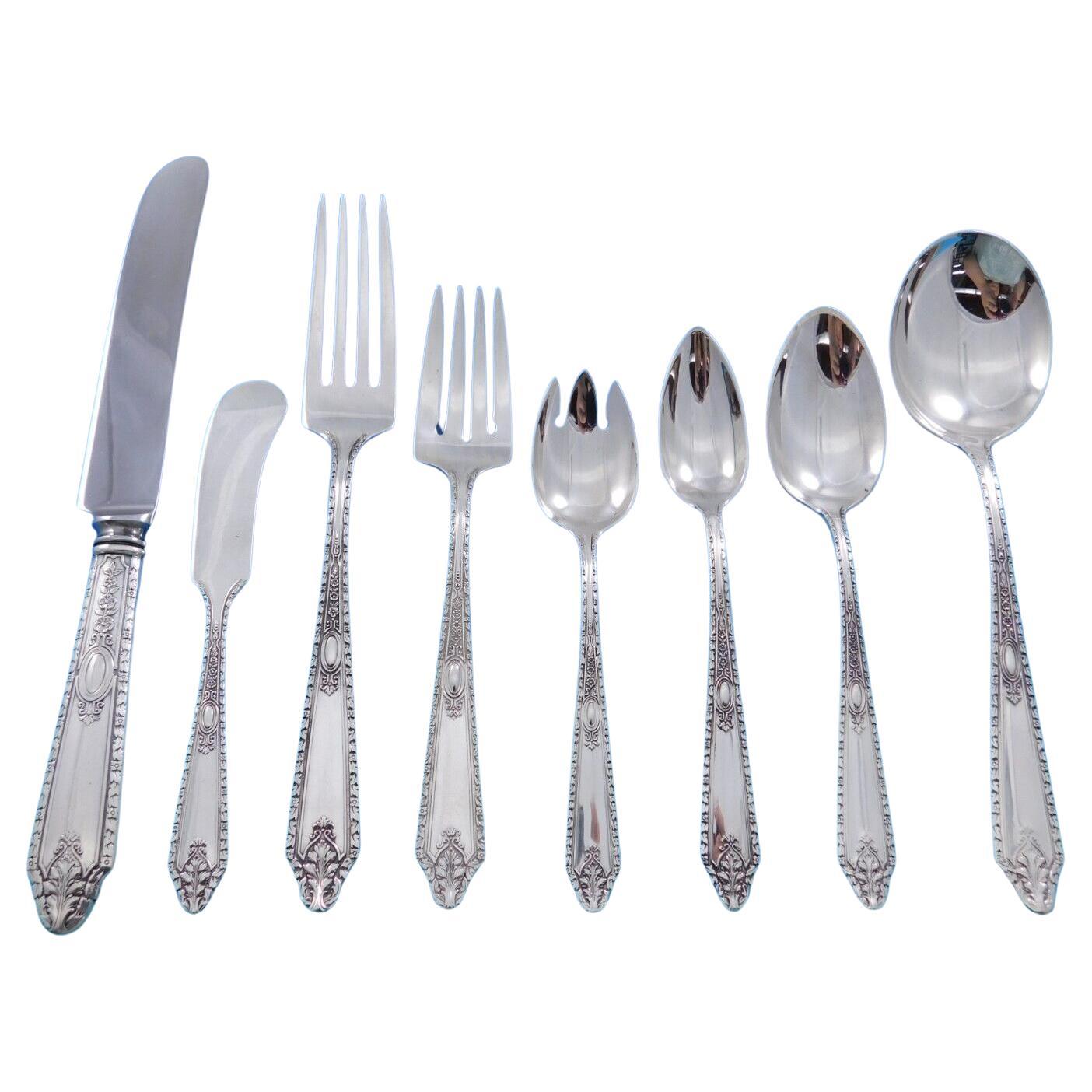 Cenicienta by Gorham Juego de Cubiertos de Plata de Ley para 12 Servicio 97 piezas