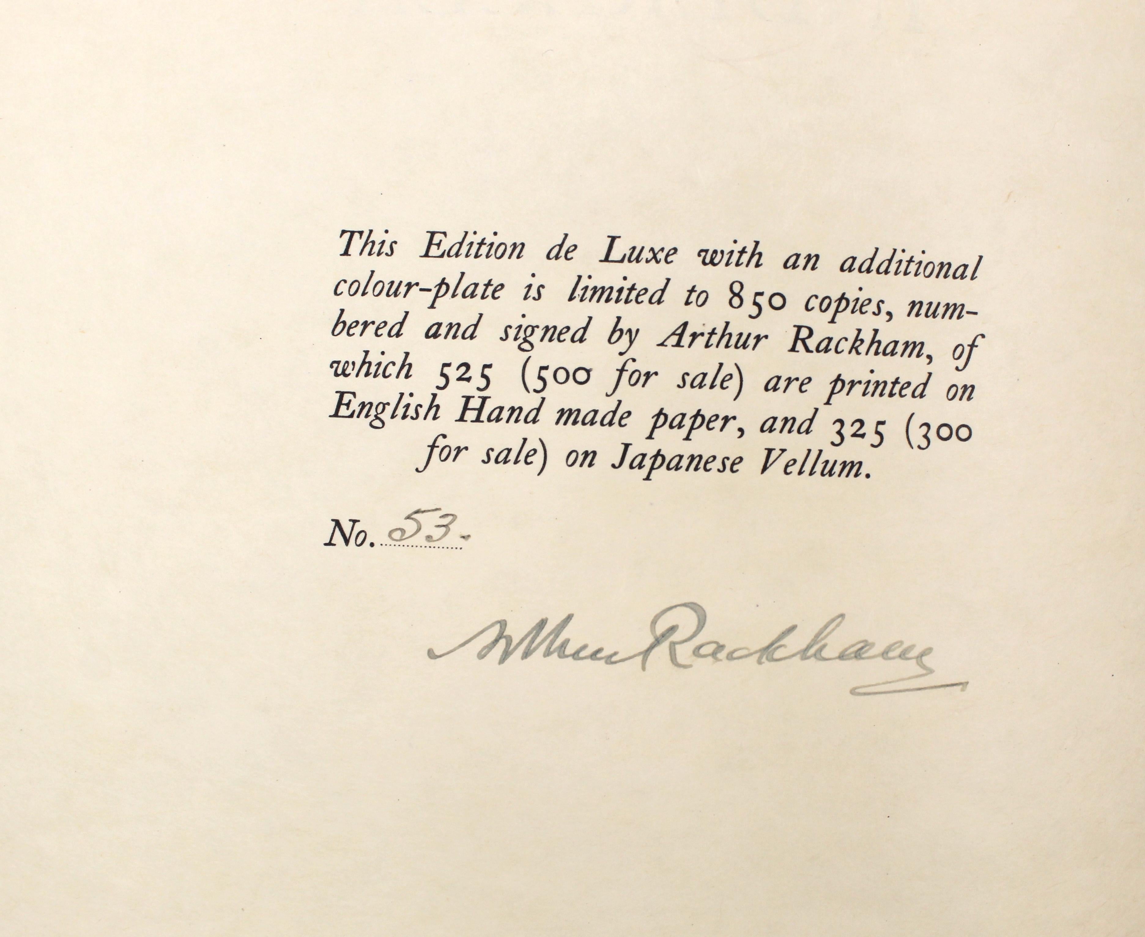 Cinderella, herausgegeben von C.S. Evans, signiert von Arthur Rackham, Auflage de Lux, 1919 im Zustand „Gut“ im Angebot in Colorado Springs, CO