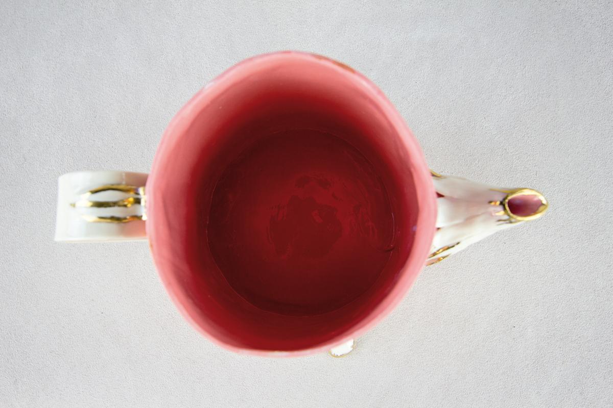 Jarra de leche Cenicienta, porcelana hecha a mano en Italia, diseño artesanal 2021 en venta 1