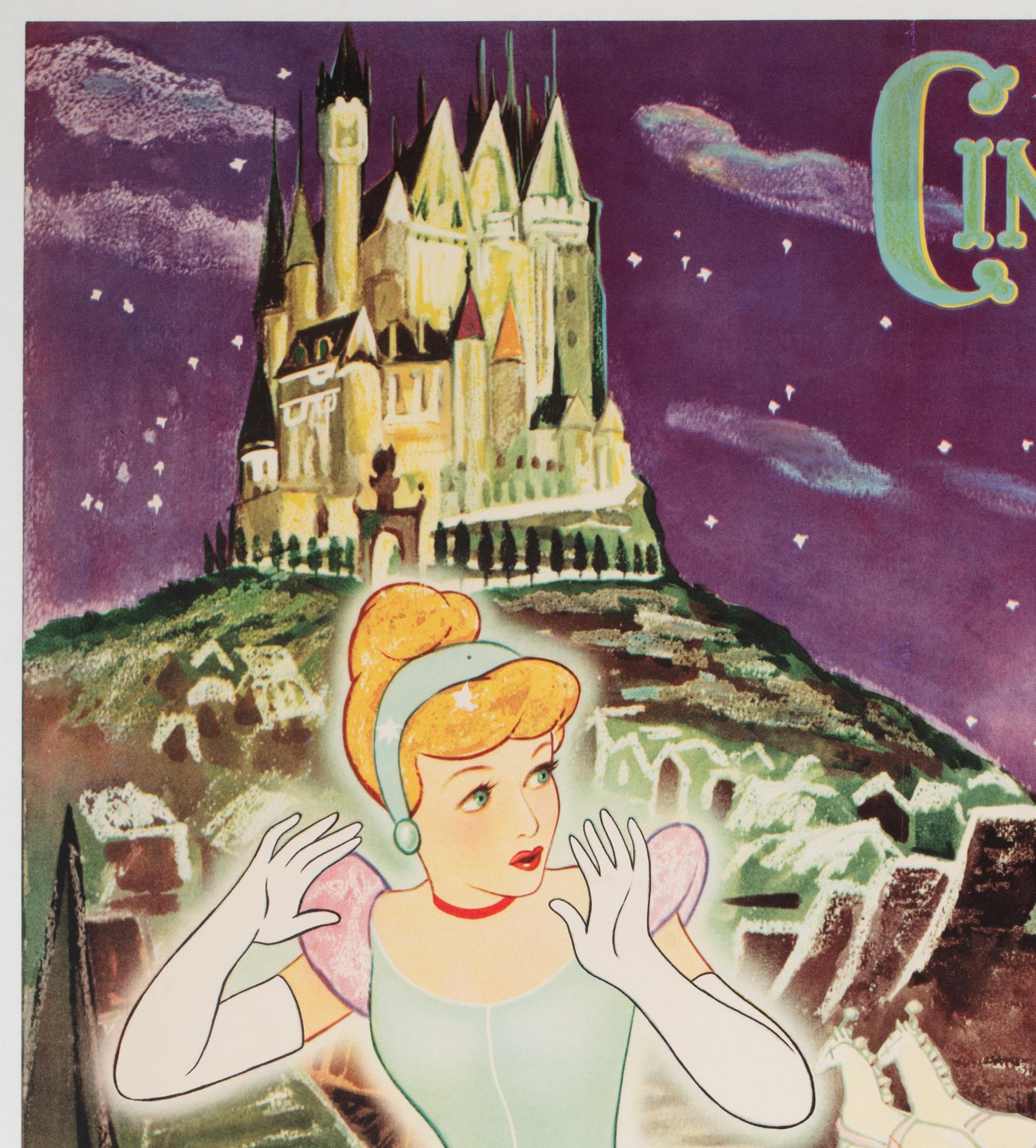 Paper Cinderella R1950s Japanese B2 Film Movie Poster, Disney