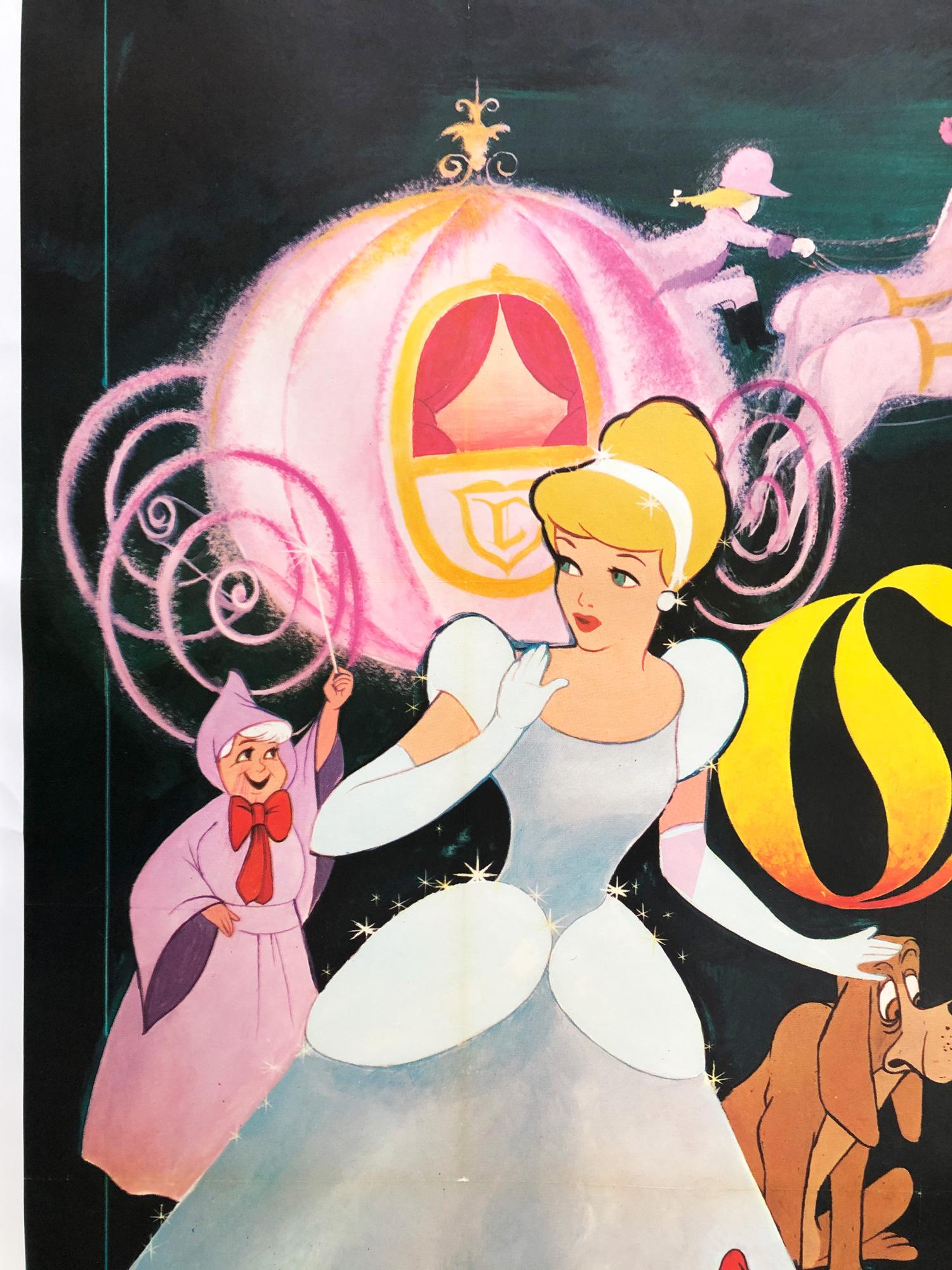 Cinderella R1960s French Grande Film Movie Poster, Large, Linen Backed 1