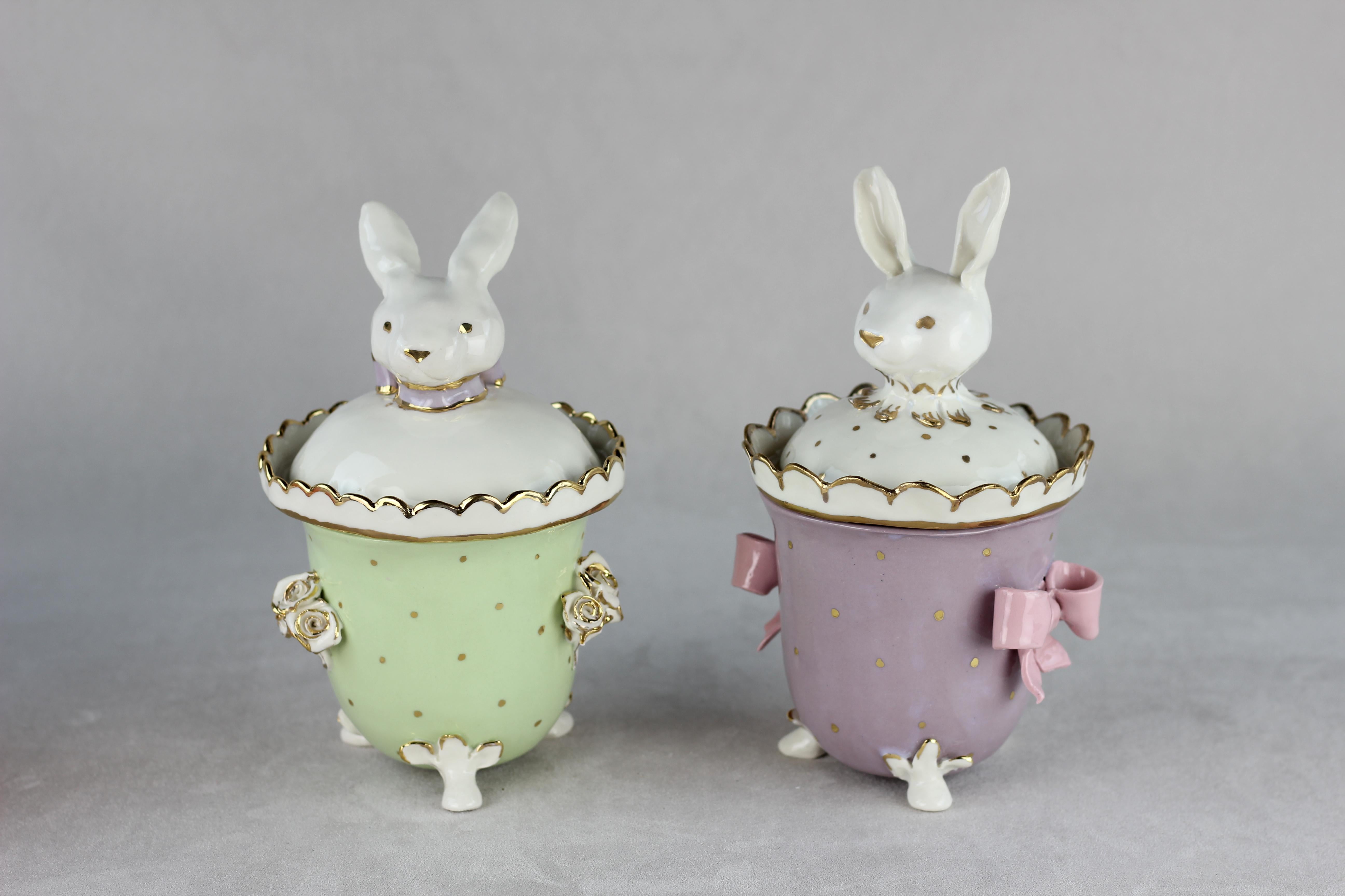 Belle Époque Cinderella Sugar Bowl, Porcelain Handmade in Italy, Handcrafted Design 2021 For Sale
