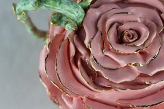 Servizio da tè Cenerentola, rosa e oro, fatto a mano in Italia, design di lusso in oro, 2021