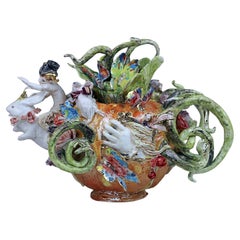 Cinderella's Pumpkin Teapot, Handmade in Italy, Luxury Handcrafted Design 2021