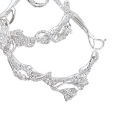 Cindy Chao Diamond Leaf Hoop Earrings