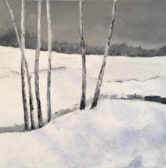 « Silver Creek », de Cindy Mason, 12" x 12" x 1,5", peinture acrylique sur toile
