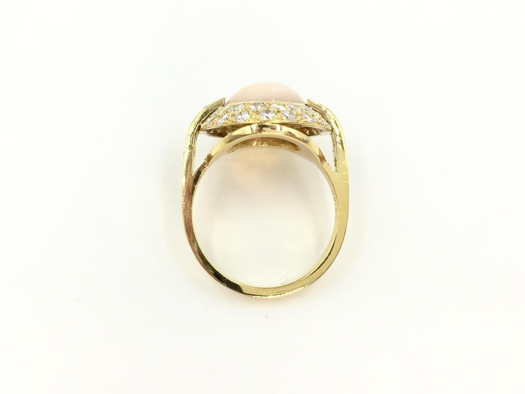 oval pave diamond ring