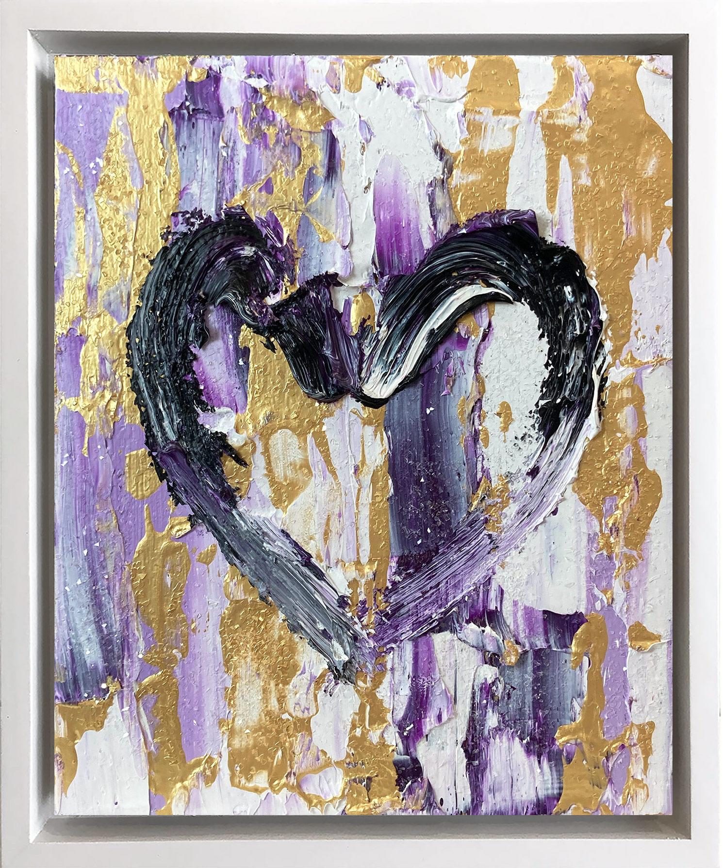 Figurative Painting de Cindy Shaoul - "-En la Quinta Avenida- Mi corazón de Bergdorf Goodman" Pintura al óleo contemporánea con marco