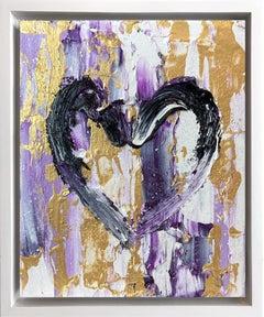 "-On Fifth Ave- My Bergdorf Goodman Heart" Peinture à l'huile contemporaine avec cadre
