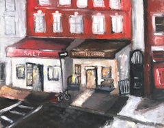 "12 Chairs" Impressionistic Street Scene Oil Painting in West Village, Manhattan