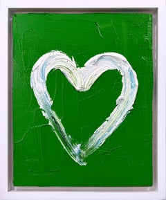 4 pieces "My Heart" Series Contemporary Oil Painting Framed with Floater Frame