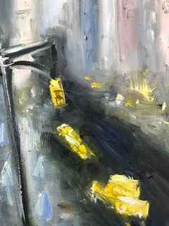 "A Day by the Flatiron" Impressionist Oil Painting of New York City Flatiron