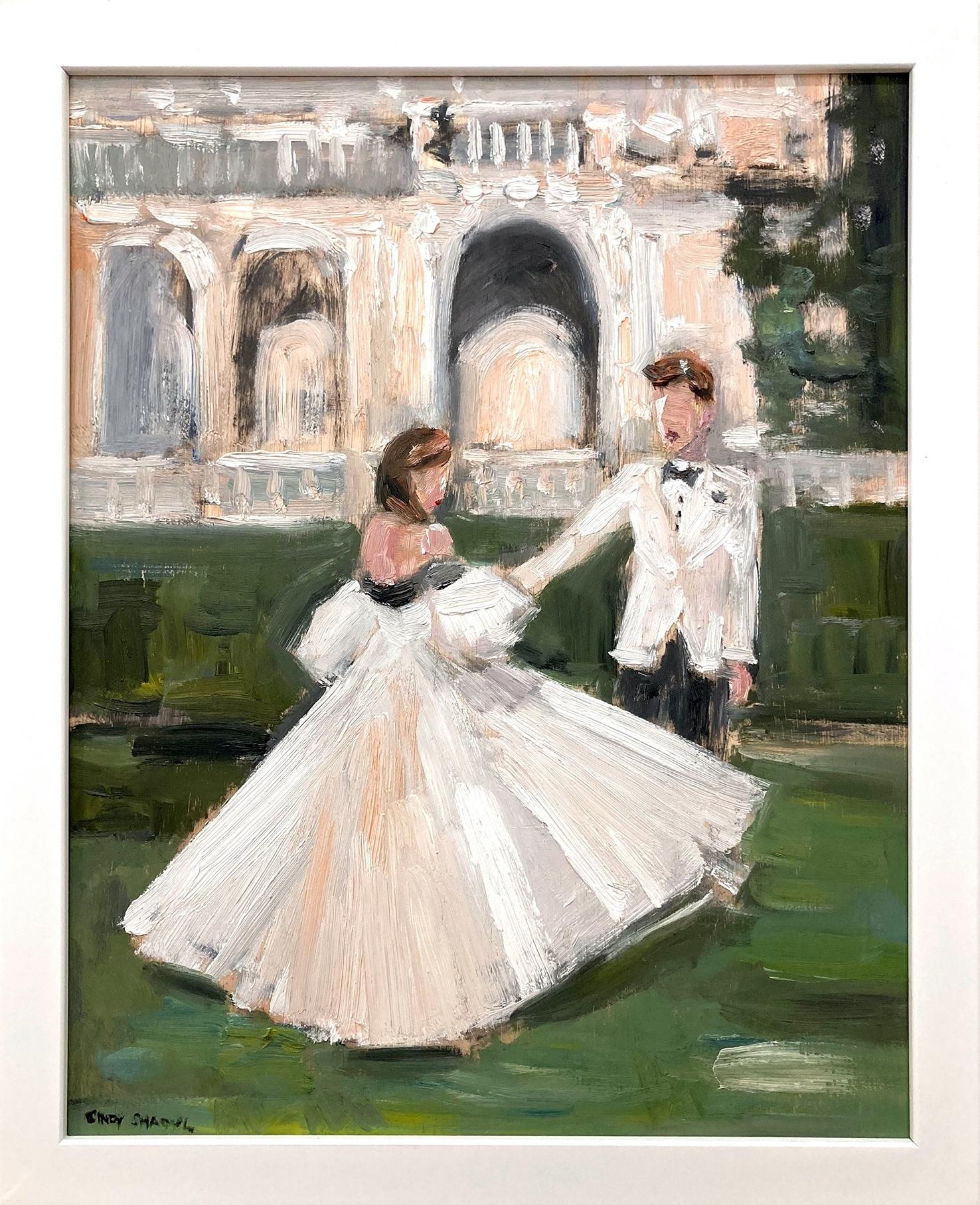 "Un anniversario da ricordare" Olivia Palermo & Johannes Huebl Pittura ad olio con cornice