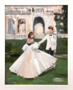 "Un anniversario da ricordare" Olivia Palermo & Johannes Huebl Pittura ad olio con cornice