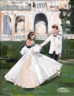 "An Anniversary to Remember" Olivia Palermo & Johannes Huebl Oil Painting Framed