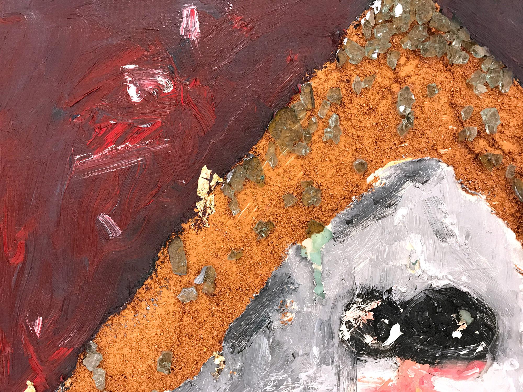 Angelica, Abstrakte Figur, Ölgemälde – Painting von Cindy Shaoul