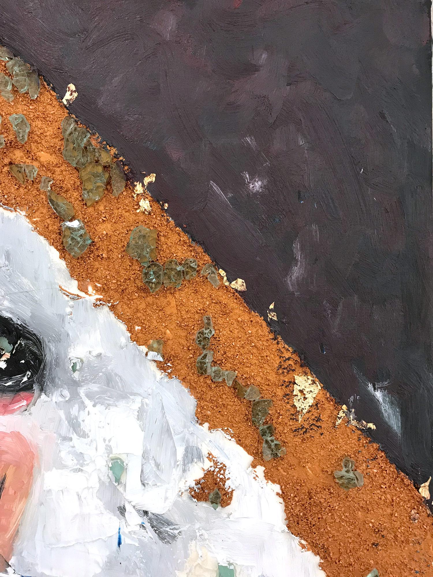 Angelica, Figure abstraite, peinture à l'huile - Abstrait Painting par Cindy Shaoul