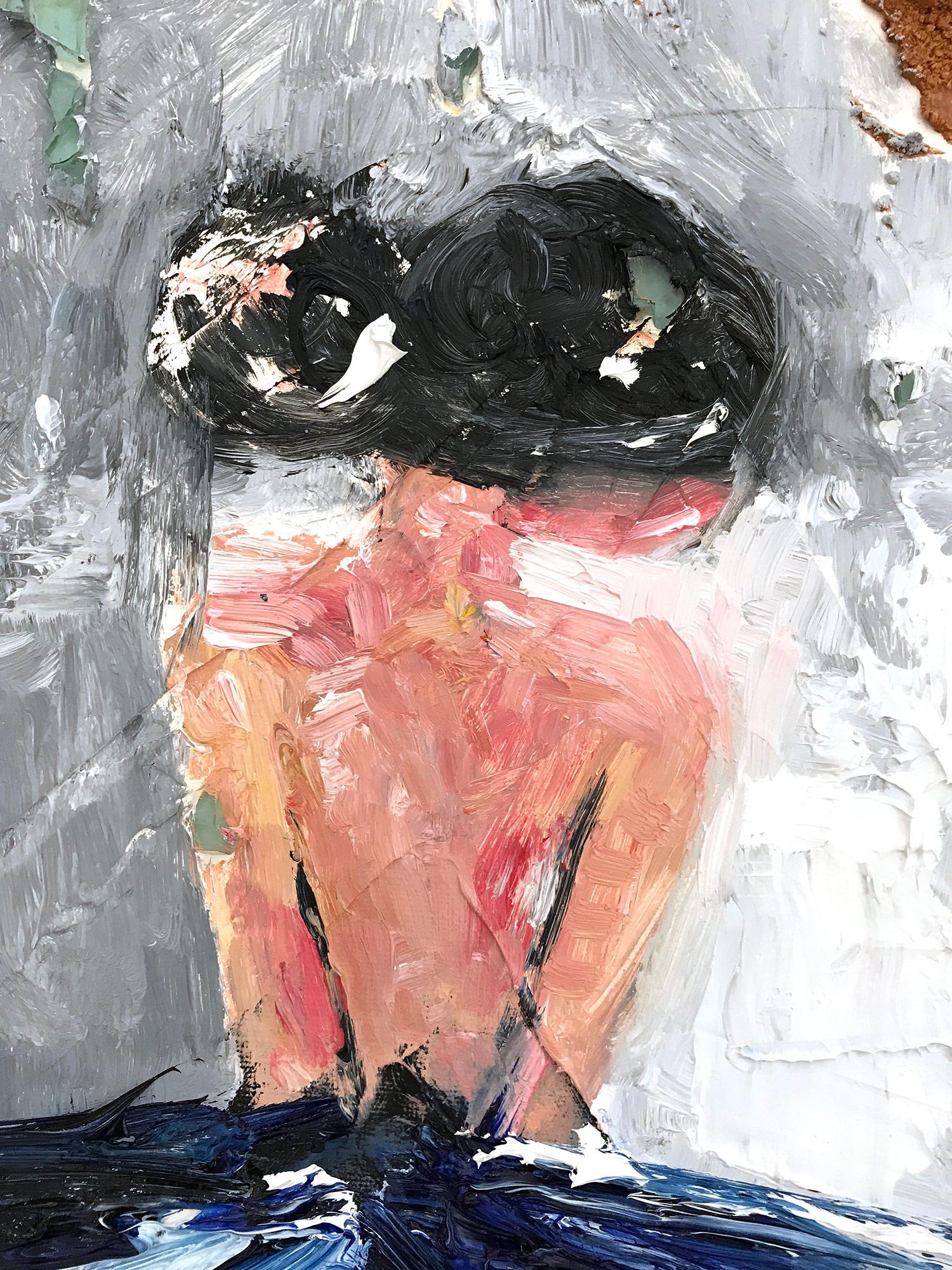 Angelica, Figure abstraite, peinture à l'huile en vente 3