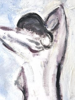 "Bather Study" After Modigliani Nude Oil Painting on Heavy Weight Paper